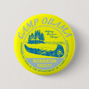 Badge Rond 5 Cm Boutons d'Obama de camp