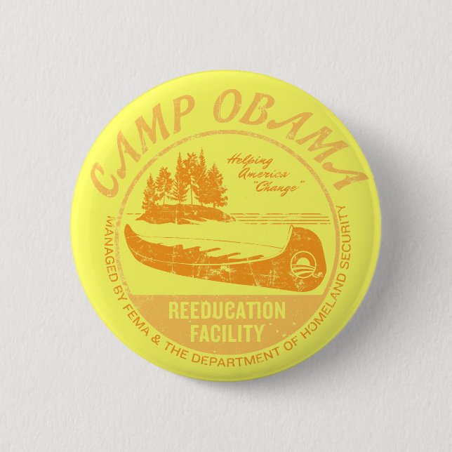 Badge Rond 5 Cm Boutons d'Obama de camp (Devant)