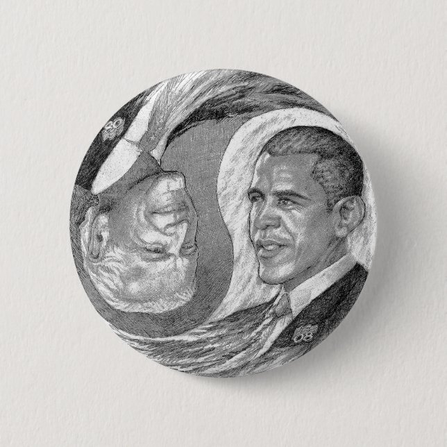 Badge Rond 5 Cm Boutons d'ObamaBiden (Devant)