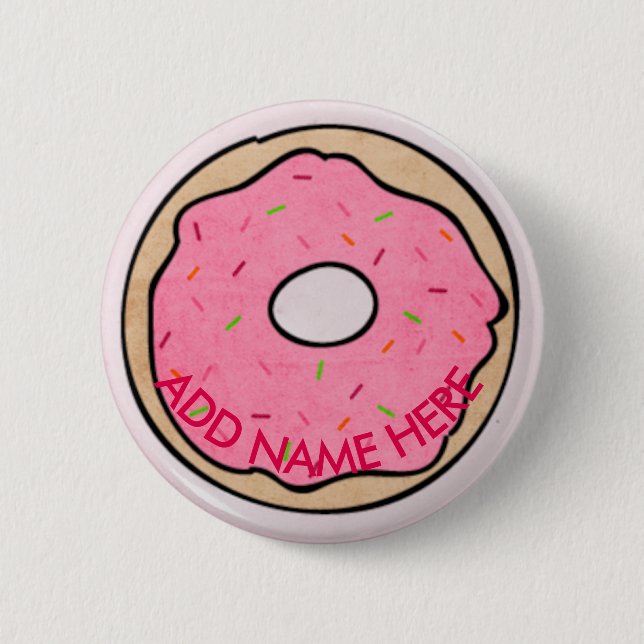 Badge Rond 5 Cm Boutons Donut Back to School, Backpack ou Pins Cas (Devant)