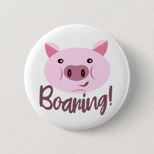 Badge Rond 5 Cm Boutons drôles de calembour de porc - boutons avec