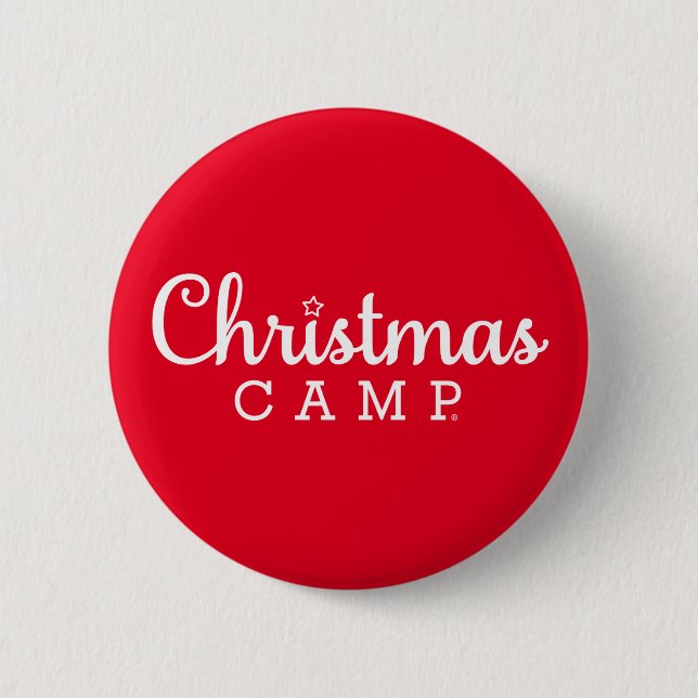 Badge Rond 5 Cm Boutons du camp de Noël | CAMP DE NOËL (Devant)