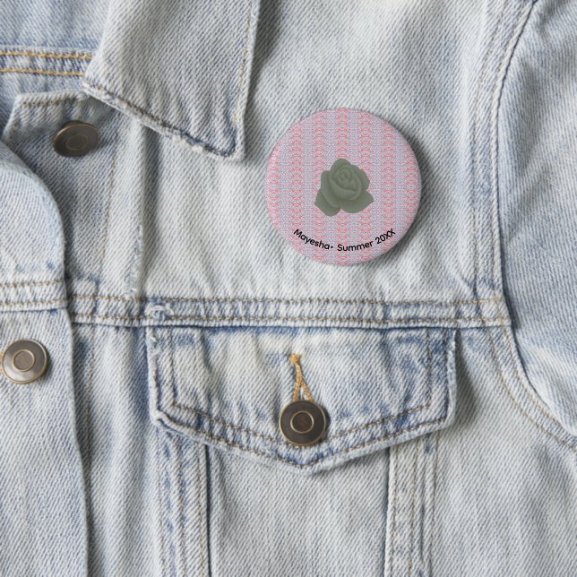 Badge Rond 5 Cm Boutons élégants | Conceptions Gold, Silver et 3D (En situation)