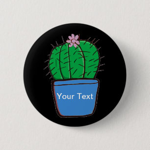 Badge Rond 5 Cm Boutons et broches "Cactus" pour sacs à dos