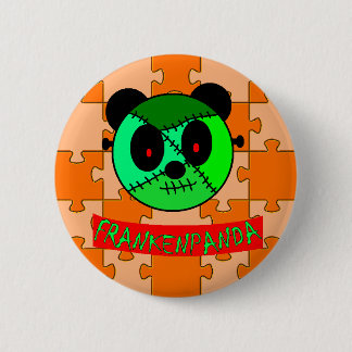 Badge Rond 5 Cm Boutons et cadeaux de Frankenpanda Halloween !