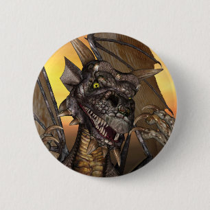 Badge Rond 5 Cm Boutons et insignes de dragon d'Edwin