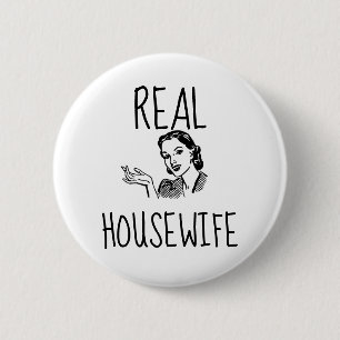 BADGE ROND 5 CM BOUTONS FEMME RÉTRO, VÉRITABLE FEMME
