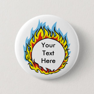 Badge Rond 5 Cm Boutons Flames personnalisées