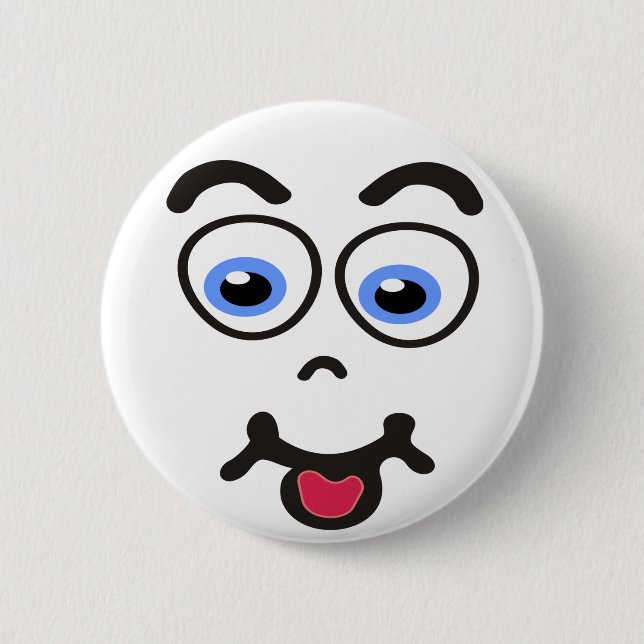 Badge Rond 5 Cm Boutons Funny_Face #2 (Devant)