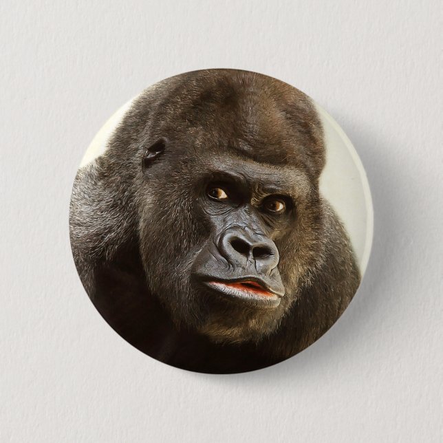 Badge Rond 5 Cm Boutons Funny Gorilla (Devant)