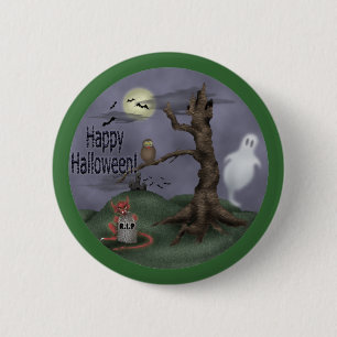 Badge Rond 5 Cm Boutons heureux de Halloween