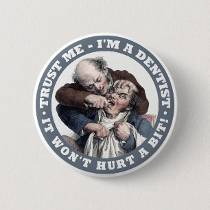 Badge Rond 5 Cm Boutons humour DENTIST