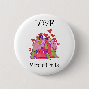 Badge Rond 5 Cm Boutons LGBTQ Love Without Limits