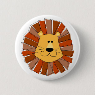 Badge Rond 5 Cm Boutons Lion