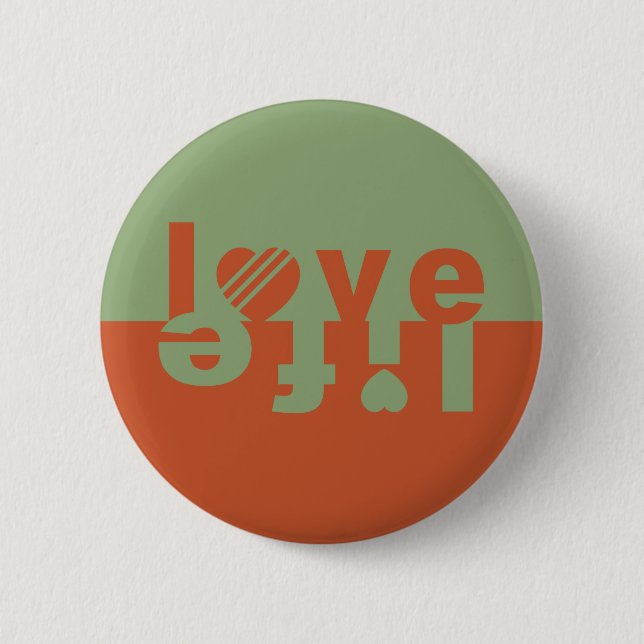 Badge Rond 5 Cm Boutons LOVE LIFE (Devant)