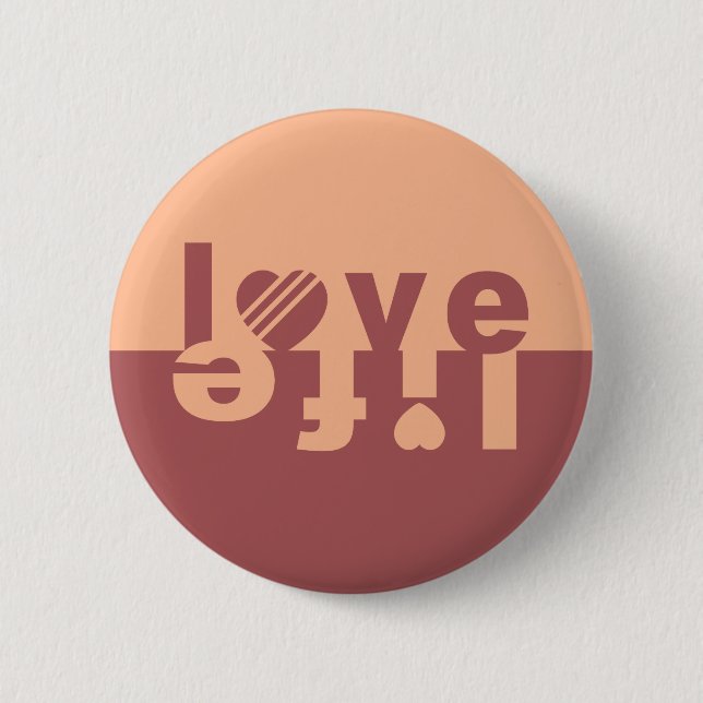 Badge Rond 5 Cm Boutons LOVE LIFE (Devant)