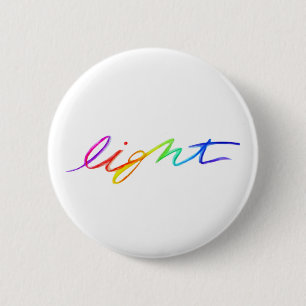 Badge Rond 5 Cm Boutons lumineux inspirés Rainbow Word Pin