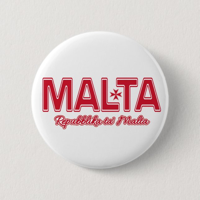 Badge Rond 5 Cm Boutons MALTA (Devant)