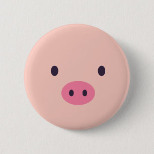 Badge Rond 5 Cm Boutons mignons de porc