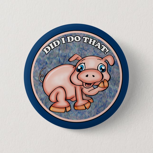Badge Rond 5 Cm Boutons mignons de porc (Devant)