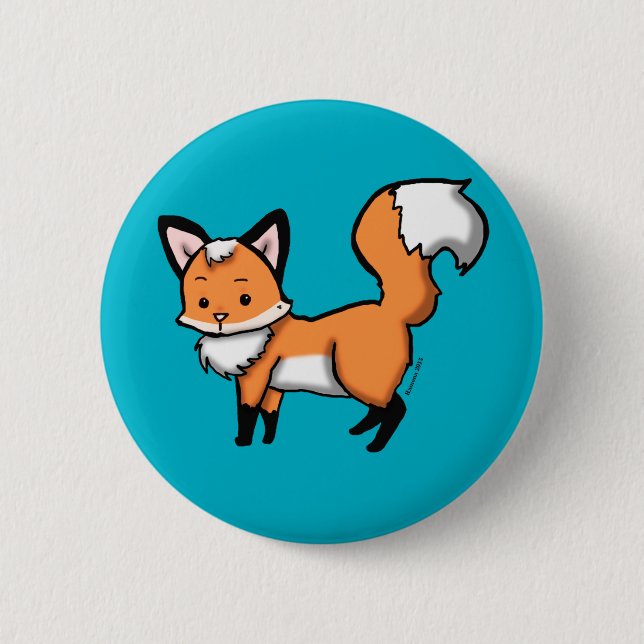 Badge Rond 5 Cm Boutons minuscules de Fox (Devant)