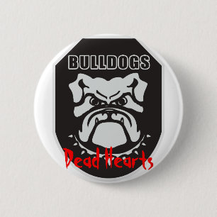 Badge Rond 5 Cm Boutons morts de roman de coeurs