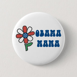 Badge Rond 5 Cm Boutons Obama Mama