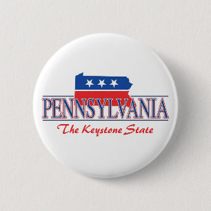 Badge Rond 5 Cm Boutons patriotiques de la Pennsylvanie
