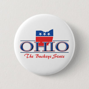 Badge Rond 5 Cm Boutons patriotiques de l'Ohio