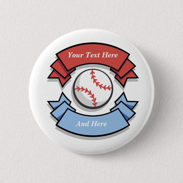 Badge Rond 5 Cm Boutons personnalisés de baseball (Devant)