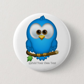 Badge Rond 5 Cm Boutons personnalisés par oiseau bleu de bip de