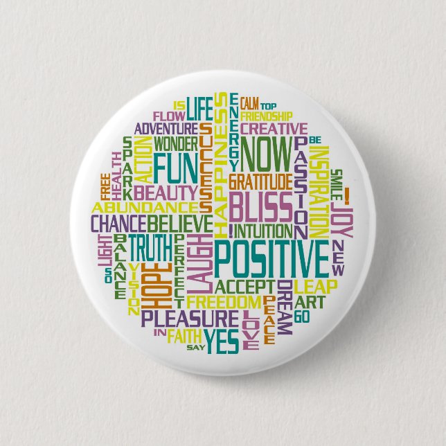 Badge Rond 5 Cm Boutons Pin-De retour positifs (Devant)