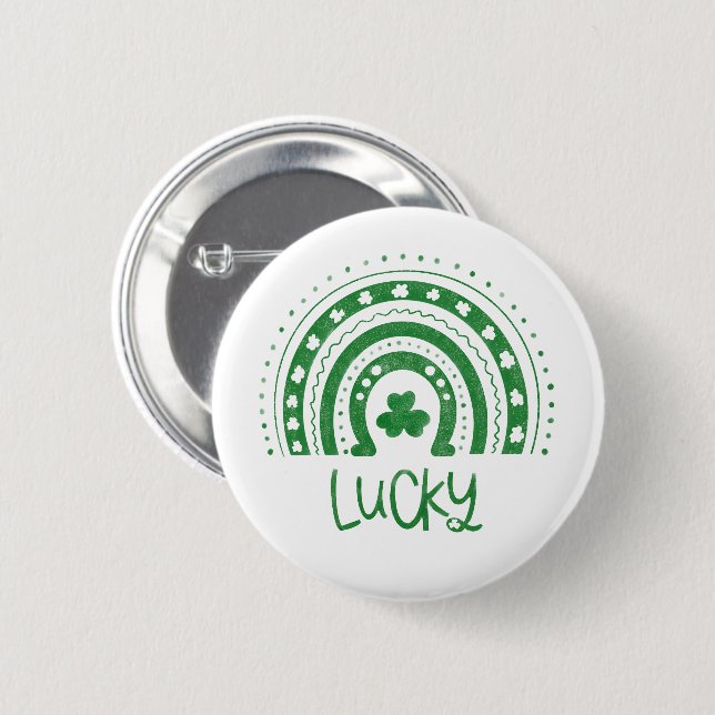 Badge Rond 5 Cm Boutons porte-bonheur (Devant & derrière)