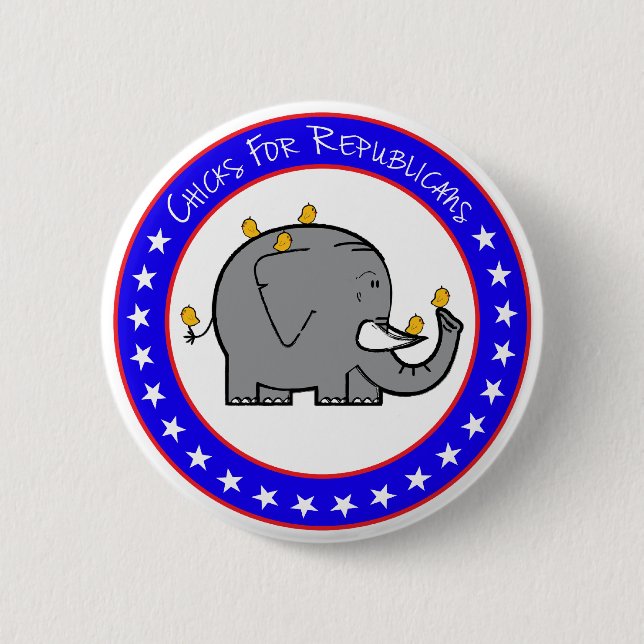 Badge Rond 5 Cm boutons pour républicains (Devant)