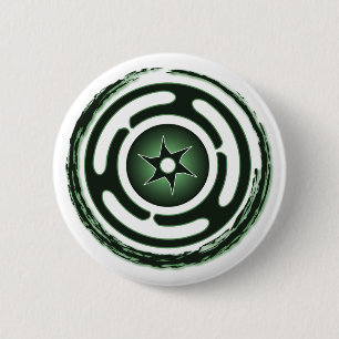 Badge Rond 5 Cm Boutons Roue d'Hécate (vert)