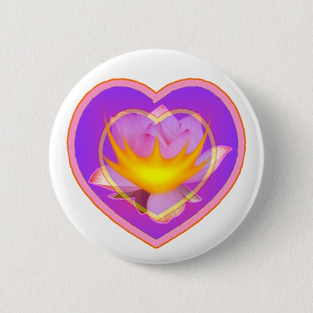 Badge Rond 5 Cm Boutons sacrés de coeur (Devant)