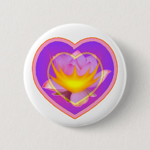 Badge Rond 5 Cm Boutons sacrés de coeur