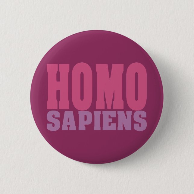 Badge Rond 5 Cm Boutons SAPIENS HOMOS (Devant)