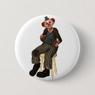 Badge Rond 5 Cm Boutons se reposants de clown