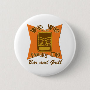 Badge Rond 5 Cm Boutons sournois de bar et grill de Tiki
