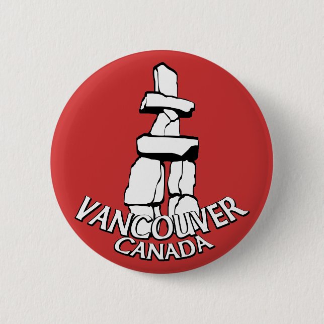 Badge Rond 5 Cm Boutons souvenirs du Canada de Vancouver (Devant)
