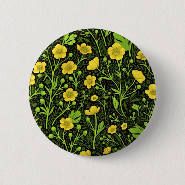 Badge Rond 5 Cm Boutons sur noir (Devant)
