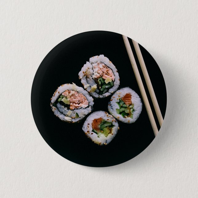 Badge Rond 5 Cm boutons sushi (Devant)