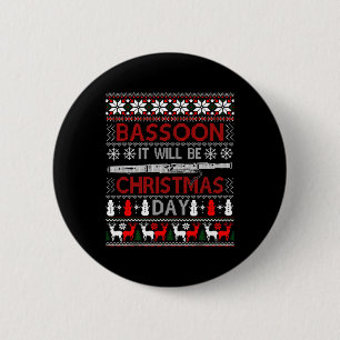 Badge Rond 5 Cm Bouvon Ce Sera Noël Jour Cadeau Laid Noël
