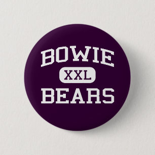 Badge Rond 5 Cm Bowie - ours - lycée de Bowie - El Paso le Texas