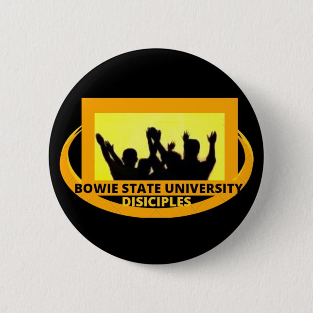 BADGE ROND 5 CM BOWIE STATE UNIVERSITY DISCIPLES (Devant)