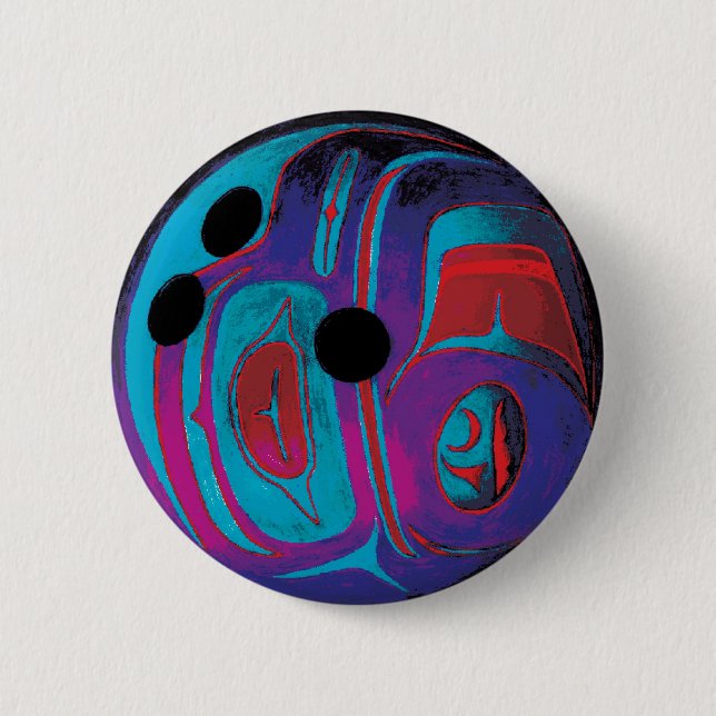 Badge Rond 5 Cm Bowling Ball (Devant)