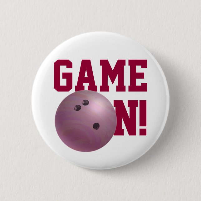 Badge Rond 5 Cm Bowling Ball Pink (Devant)