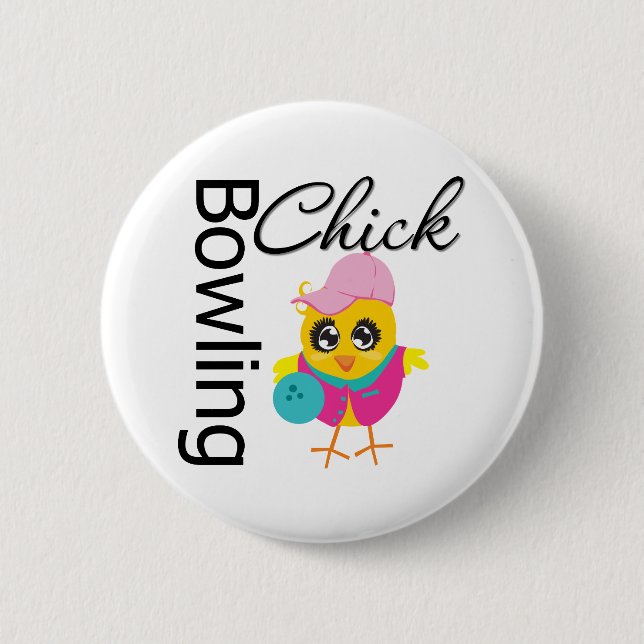 Badge Rond 5 Cm Bowling Chick (Devant)