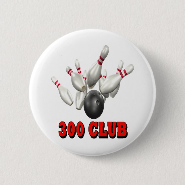 Badge Rond 5 Cm Bowling de 300 clubs (Devant)